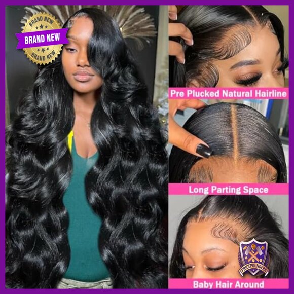 26 Inch 250 Density HD Lace Front Wig Human Hair Body Wave Pre Plucked main image 6